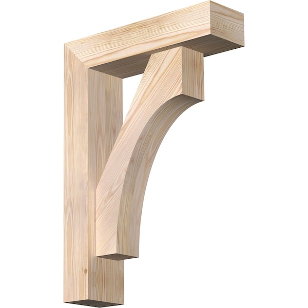 Ekena Millwork Westlake Block Smooth Bracket w/ Offset Brace, Douglas Fir, 5 1/2"W x 20"D x 28"H BKT0604X20X28WTL05SDF - main